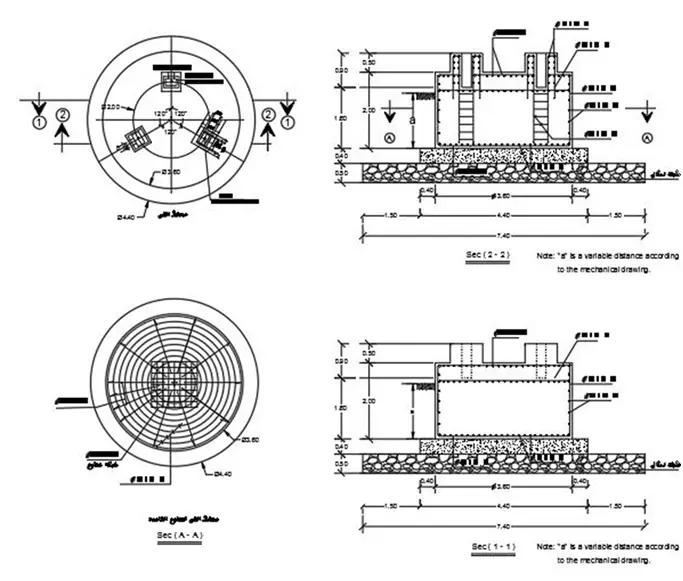 Structure designs and construction supervision of Industrial foundation for Nitrogen tanks – Pyramids industrial area